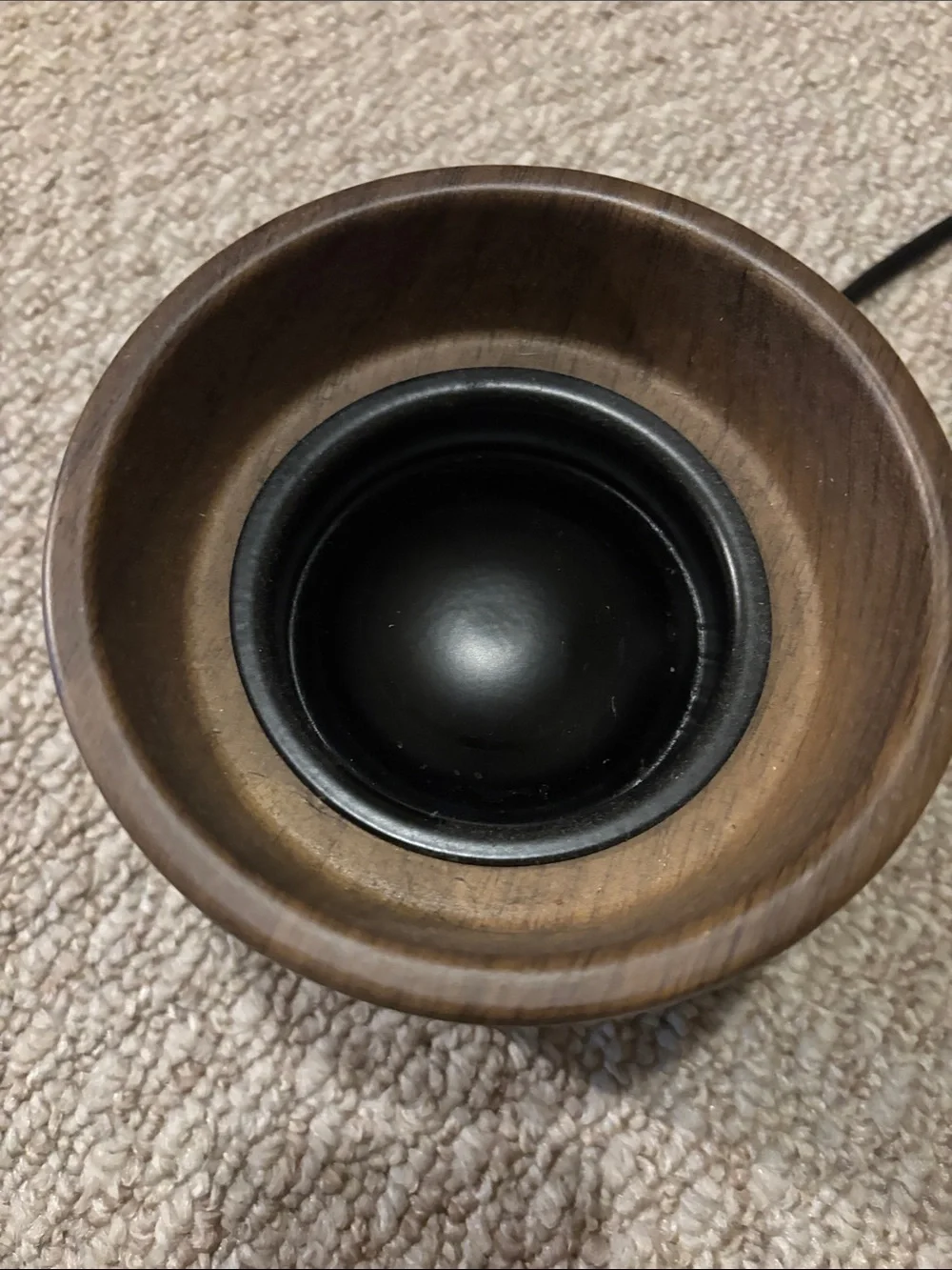 Yankee Candle Scenterpiece Wood-Grain Electric Wax Warmer in Brown and Black